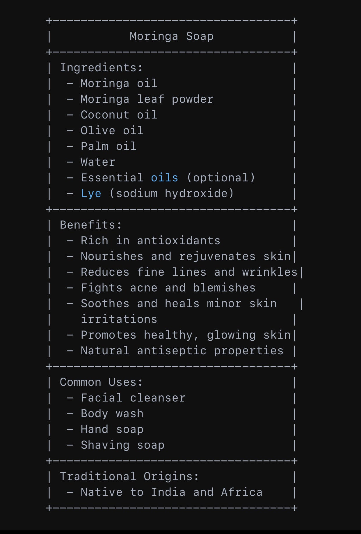 Organic Moringa Soap